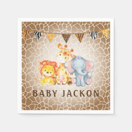 Oerwoud Elephant Baby shower servetten