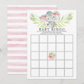 Oerwoud Elephant BINGO Baby shower Game Kaart (Voorkant / Achterkant)