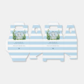 Oerwoud Elephant Blue 1st Birthday Party Hartelijk Bedankdoosjes (Uitgevouwen)