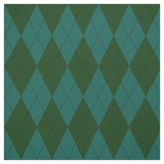 Oerwoud en Jade Green Argyle Pattern Stof (Swatch)