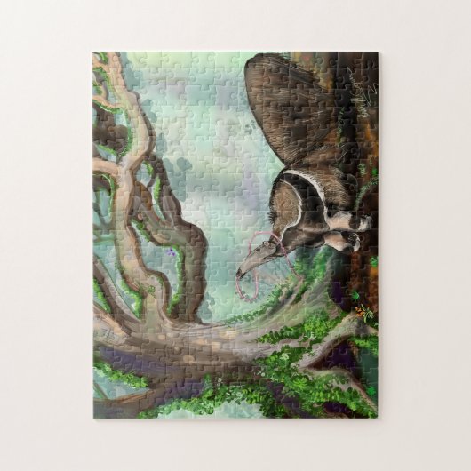 Oerwoud en reuzenanteater legpuzzel (Verticaal)