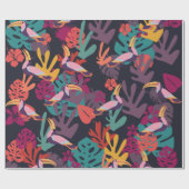 Oerwoud- en tropische vogels — Verpakkingspapier Cadeaupapier (Vlak)