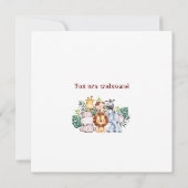 oerwoud en wilde dieren Giraffe Birthday Kaart (Achterkant)