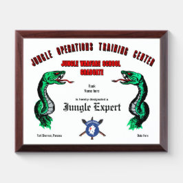 Oerwoud Expert Award Plaque Troffee Gedenkplaat