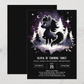 Oerwoud Fantasy Horse Verjaardag Kaart (Voorkant / Achterkant)