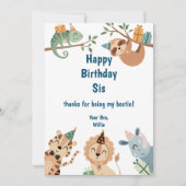 Oerwoud Feestdier, Bedankt & Happy Birthday (Voorkant)