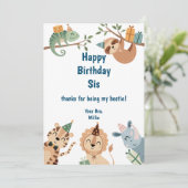 Oerwoud Feestdier, Bedankt & Happy Birthday (Staand voorkant)