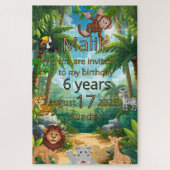  Oerwoud feestuitnodigingspuzzel Legpuzzel (Verticaal)