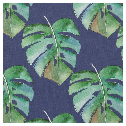 Oerwoud Ferns op blauw Stof (Close Up)