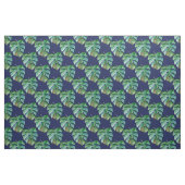 Oerwoud Ferns op blauw Stof (Fat Quarter)