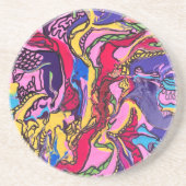 "Oerwoud Fever" bedrukte zandsteen Onderzetters (Voorkant)