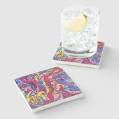 ‘Oerwoud Fever’ design bedrukte Onderzetters (Zijkant)