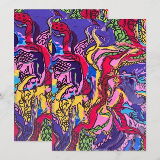 ‘Oerwoud Fever’ Design Wenskaart Feestdagenkaart (Voorkant / Achterkant)