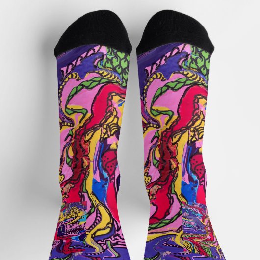 ‘Oerwoud Fever’ gedrukte Unisex Sokken (Top)