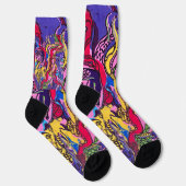 ‘Oerwoud Fever’ gedrukte Unisex Sokken (Rechts)