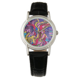 ‘Oerwoud Fever’ Leather Design Watch Horloge