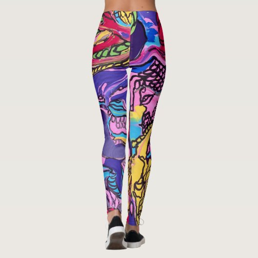 ‘Oerwoud Fever’ Print Tights Leggings (Achterkant)