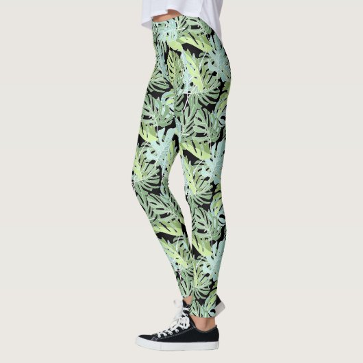 Oerwoud Floral Patroon 2 Leggings (Links)