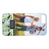 Oerwoud Floral Pattern | Foto en naam toevoegen Case-Mate iPhone Case (Achterkant (Horizontaal))