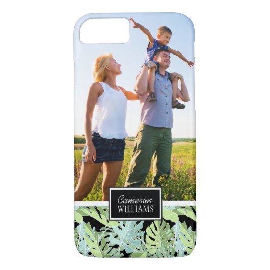 Oerwoud Floral Pattern | Foto en naam toevoegen Case-Mate iPhone Case (Achterkant)