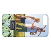 Oerwoud Floral Pattern | Foto en naam toevoegen Case-Mate iPhone Case (Achterkant (Horizontaal))