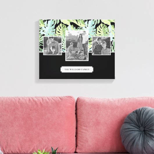 Oerwoud Floral Pattern | Foto's en tekst van de fa Canvas Afdruk (Insitu (Woonkamer))