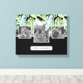 Oerwoud Floral Pattern | Foto's en tekst van de fa Canvas Afdruk (Insitu (Houten vloer))