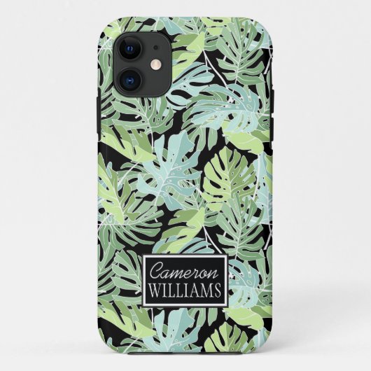Oerwoud Floral Pattern | Jouw namen toevoegen Case-Mate iPhone Case (Achterkant)
