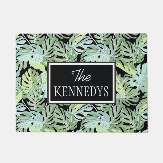 Oerwoud Floral Pattern | Jouw namen toevoegen Deurmat (Voorkant)
