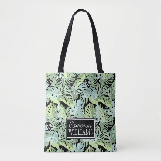 Oerwoud Floral Pattern | Jouw namen toevoegen Tote Bag (Voorkant)