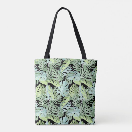 Oerwoud Floral Pattern | Jouw namen toevoegen Tote Bag (Achterkant)