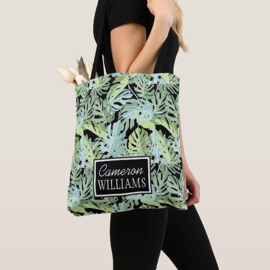 Oerwoud Floral Pattern | Jouw namen toevoegen Tote Bag (Dichtbij)