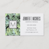 Oerwoud Floral Pattern | Jouw namen toevoegen Visitekaartje (Voorkant)