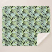 Oerwoud Floral Pattern Sherpa Deken (Voorkant (horizontaal))