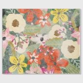 Oerwoud Flowers Wrapping Paper Cadeaupapier (Vlak)