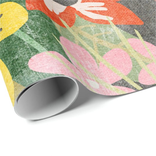 Oerwoud Flowers Wrapping Paper Cadeaupapier (Rol Hoek)