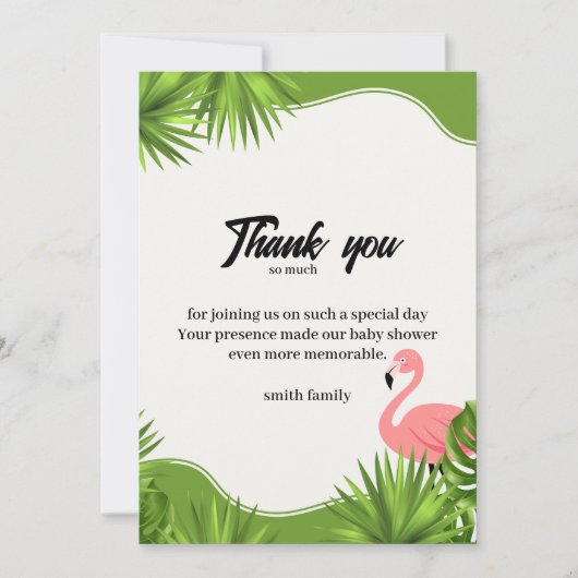 oerwoud fluistert bedankt kaart (Voorkant)