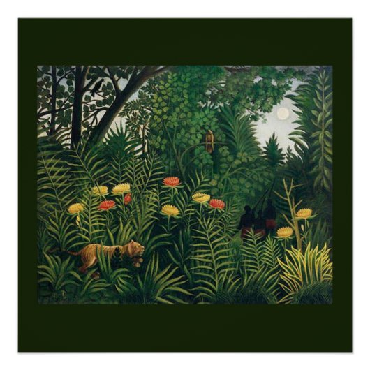 Oerwoud Folk Art van Rousseau Perfect Poster (Voorkant)