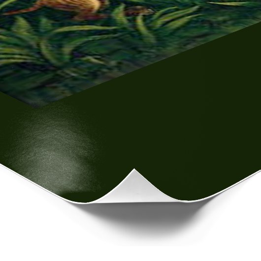 Oerwoud Folk Art van Rousseau Perfect Poster (Hoek)