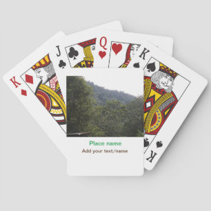 Oerwoud Forest Trees Mountain Travel Plaats Naam t Pokerkaarten