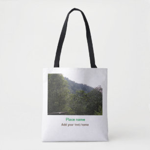 Oerwoud Forest Trees Mountain Travel Plaats Naam t Tote Bag
