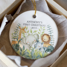 Oerwoud Foto Baby's Eerste Kerstmis Ornament