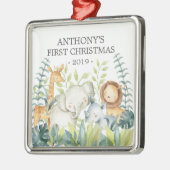 Oerwoud Foto's Baby's Eerste Kerstmis Ornament (Links)