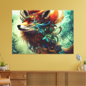 Oerwoud Fox Canvas afdrukken (Insitu (Woonkamer))