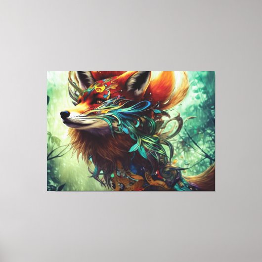 Oerwoud Fox Canvas afdrukken (Voorkant)