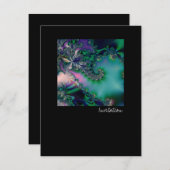 Oerwoud ・ Fractal Art ・ Paars & Blauwgroen Kaart (Voorkant / Achterkant)