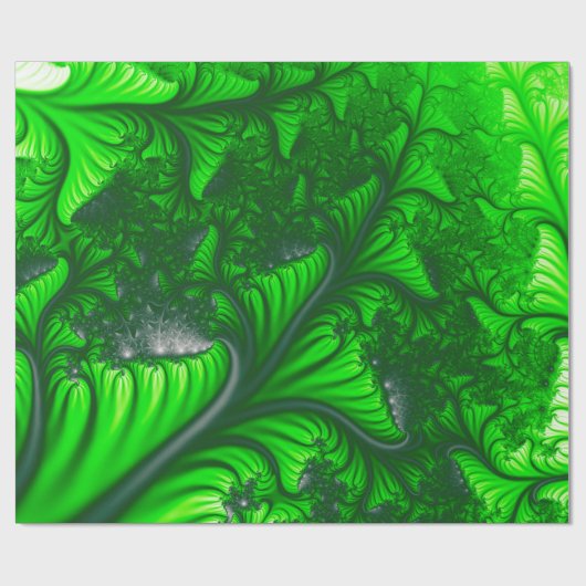 Oerwoud fractal cadeaupapier (Vlak)