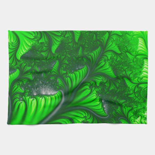 Oerwoud fractal theedoek (Horizontaal)