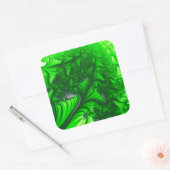 Oerwoud fractal vierkante sticker (Envelop)