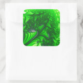 Oerwoud fractal vierkante sticker (Tas)